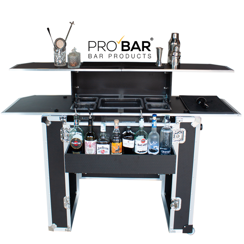 Comptoir de Bar Portable à Valise Trolley