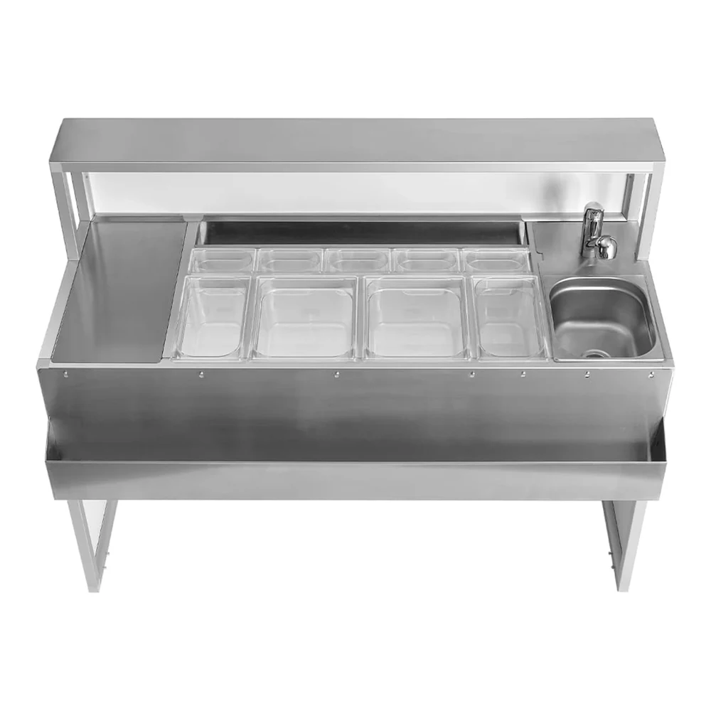 Poste de barman portable blanc