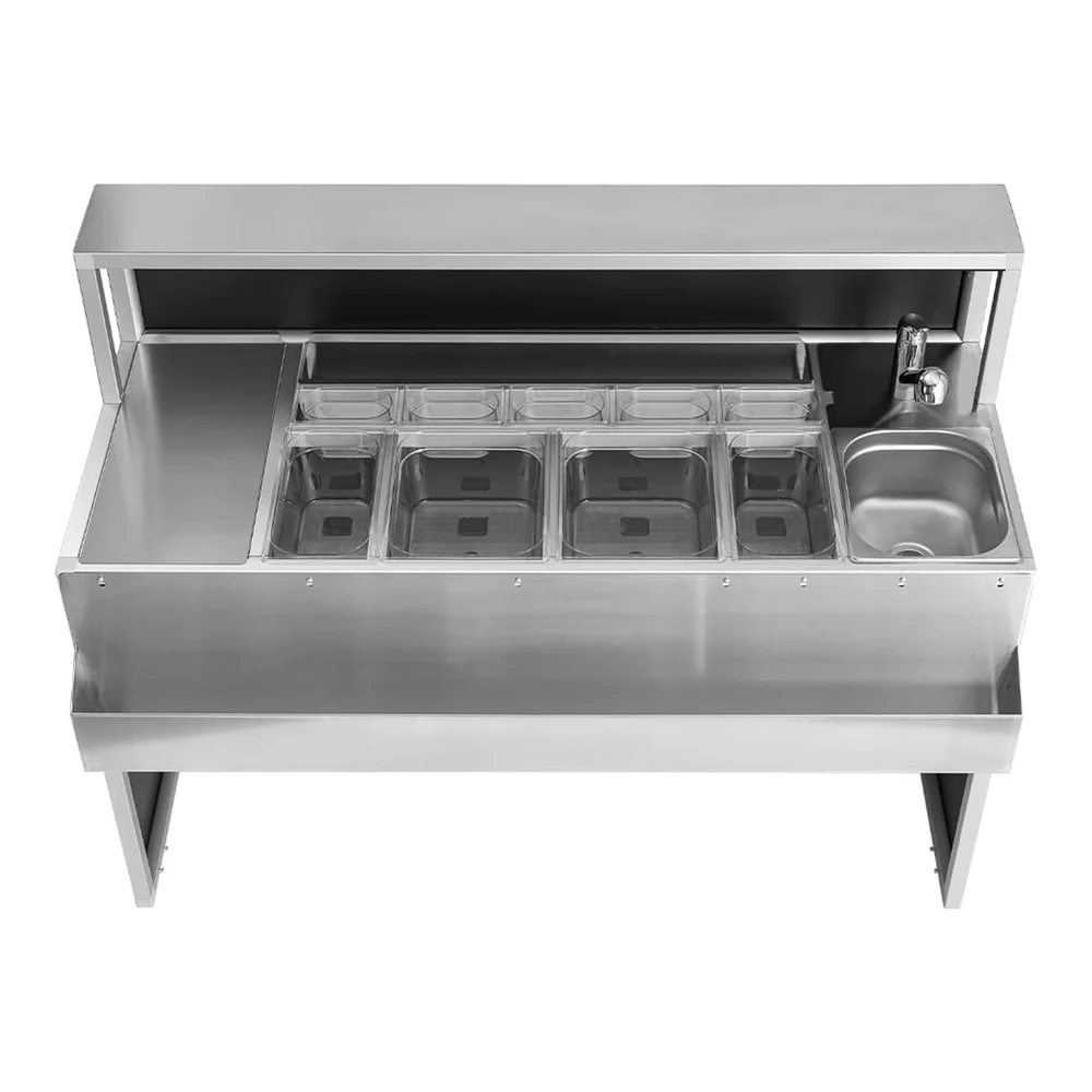 Poste de barman portable gris
