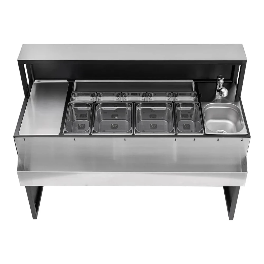 Poste de barman portable noir