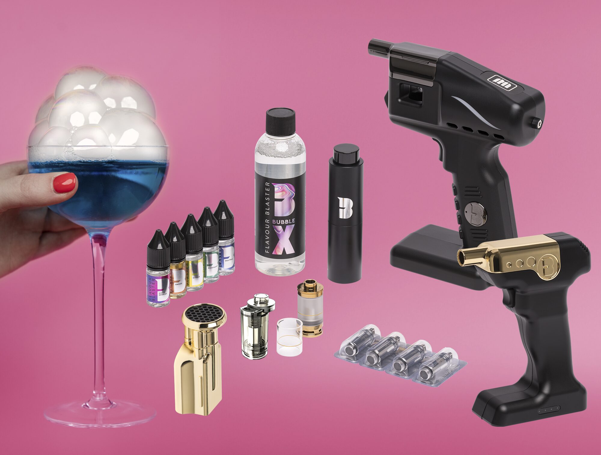Flavour Blaster : appareil et accessoires sélectionnables
