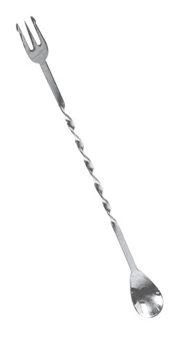 Cuillère à cocktail à trident 28 cm, inox – Image 2