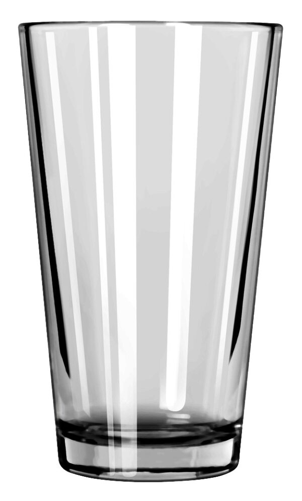 Verre à mélange transparent, hauteur 16 cm, Ø 10 cm