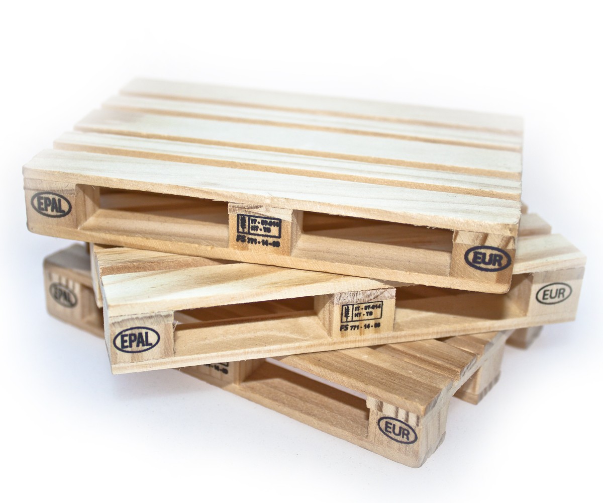 Sous-verre palette en bois 13 x 9 cm – Image 2