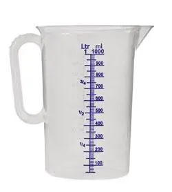 Récipient gradué 1 litre en plastique transparent – Image 3