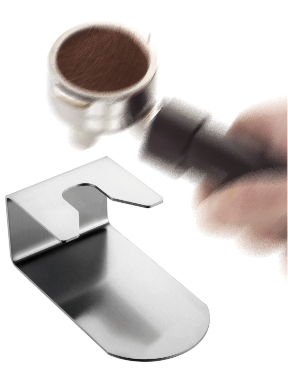 Support de tassage Motta en inox, 11 x 8 x 4 cm – Image 2