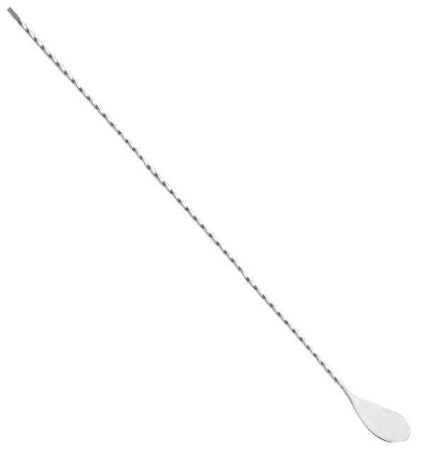 Cuillère à cocktail torsadée 30 cm inox