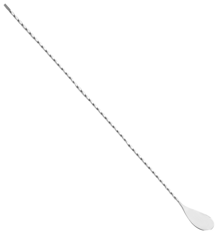 Cuillère à cocktail torsadée 30 cm inox