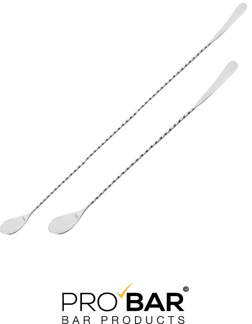 Cuillère à cocktail Hoffman inox 45 cm à manche torsadé