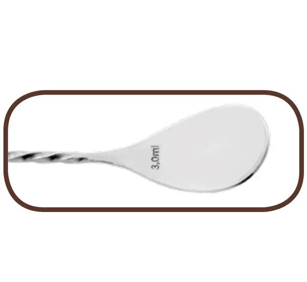 Cuillère à cocktail torsadée 30 cm inox – Image 3