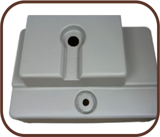 Poste de travail à encastrer gris 84,5 cm, ABS – Image 6