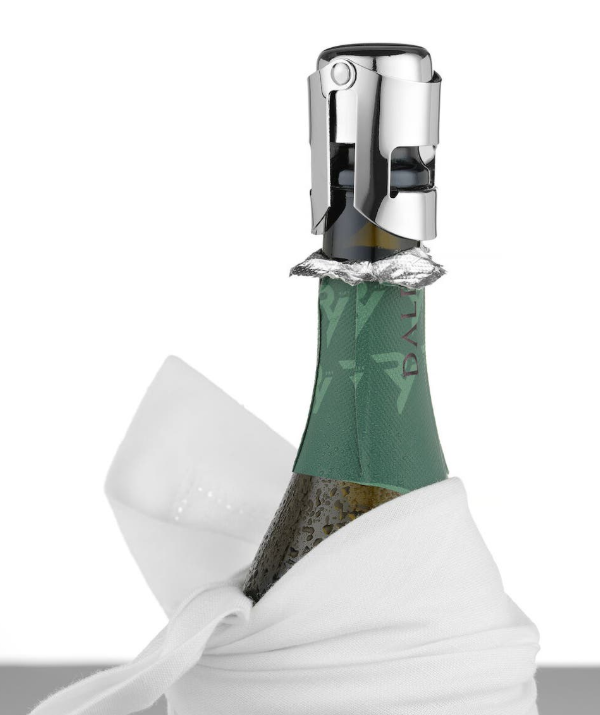Bouchon à champagne en inox et silicone, à ailettes – Image 4