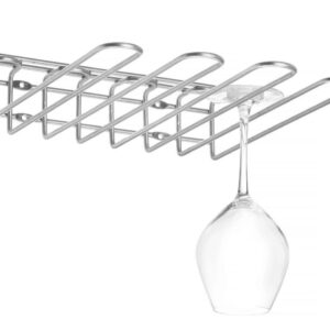 Porte-verres suspendu en inox 35 x 30 cm