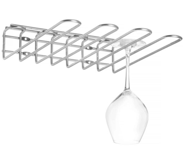 Porte-verres suspendu en inox 35 x 30 cm