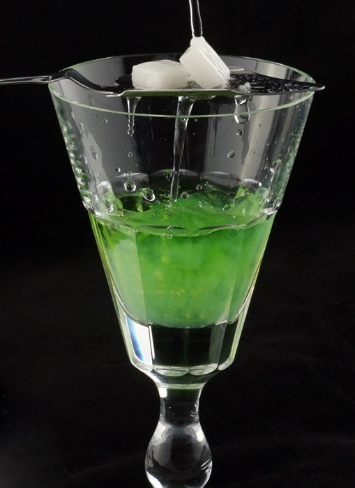 Verre à absinthe Lyonnaise 23 cl en verre décoré – Image 2