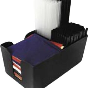 Organiseur de comptoir pour pailles et serviettes en plastique