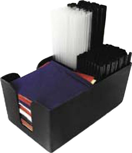 Organiseur de comptoir pour pailles et serviettes en plastique