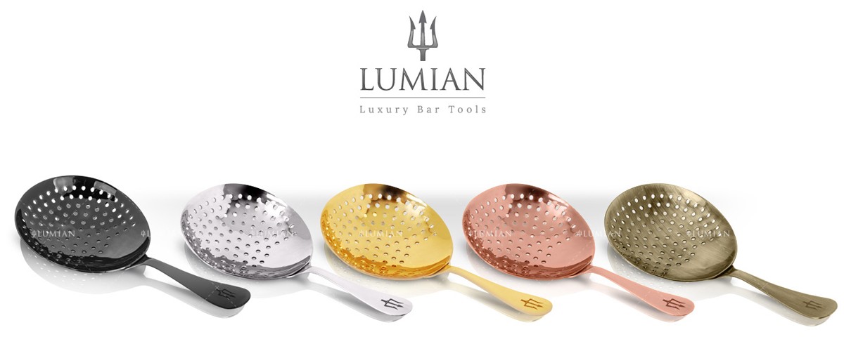 Passoire julep Lumian inox, cinq finitions plaquées