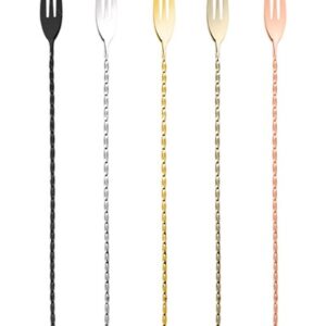 Cuillère à cocktail Lumian à trident 40 cm, inox 18/10