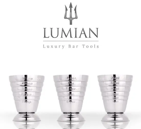 Doseur à cocktail gradué Urano Lumian, oz, ml et cuillères – Image 2