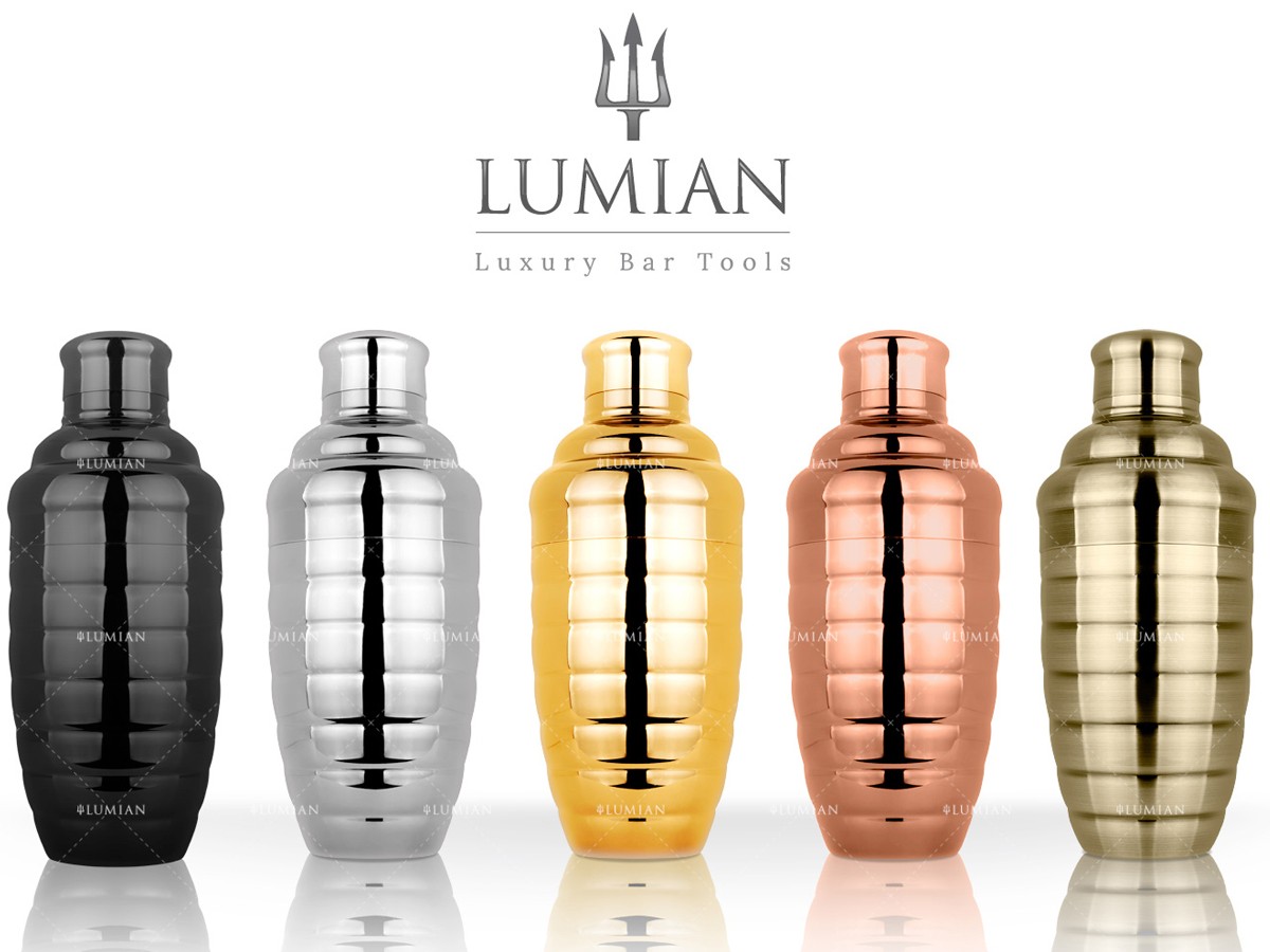 Shaker cobbler Bomber Lumian 50 cl (17 oz) inox