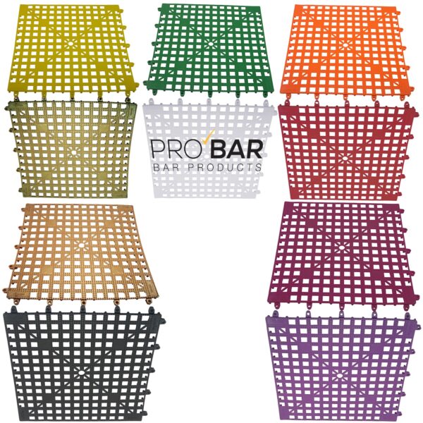 Tapis sous-verres modulaire The Bars 33 x 33 cm, caoutchouc