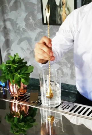 Cuillère à cocktail Lumian à trident 40 cm, inox 18/10 – Image 7