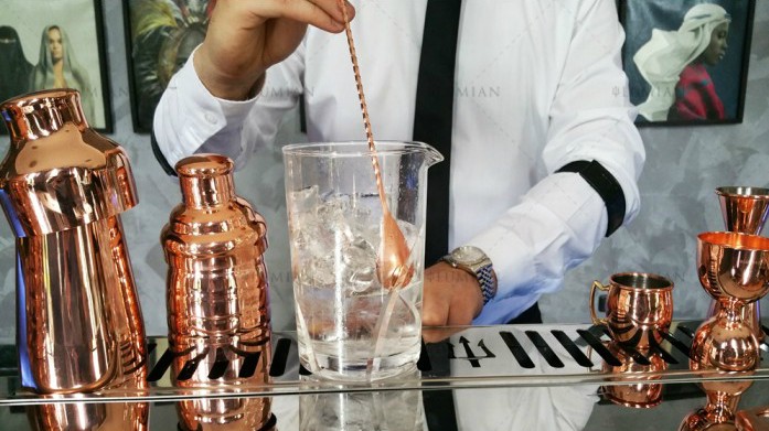 Cuillère à cocktail Lumian à trident 40 cm, inox 18/10 – Image 8