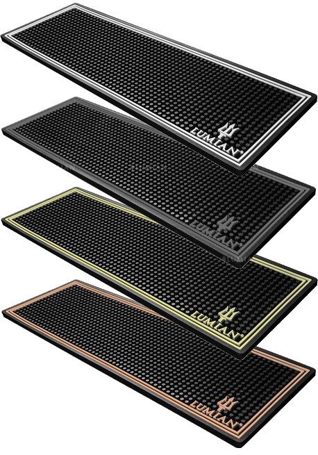 Tapis de bar Lumian 60 x 20 cm en caoutchouc souple