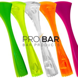 Pilon à cocktail ergonomique à tête crantée 21 cm, polycarbonate