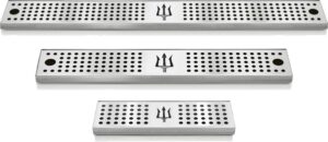 Tapis de bar en inox perforé Lumian, 30, 60 ou 90 cm