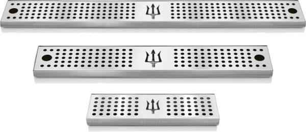 Tapis de bar en inox perforé Lumian, 30, 60 ou 90 cm