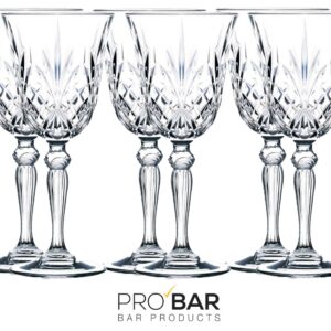 Verre à pied 27 cl Melodia taille diamant, lot de 6