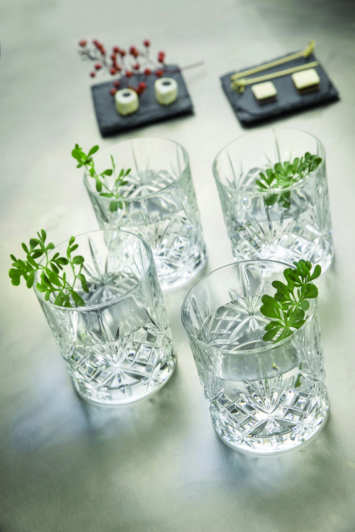 Verre old fashioned 34 cl Melodia gravé, lot de 6 – Image 5