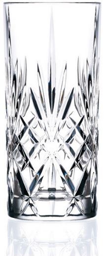 Verre tumbler haut Melodia 36 cl taillé diamant, lot de 6 – Image 3