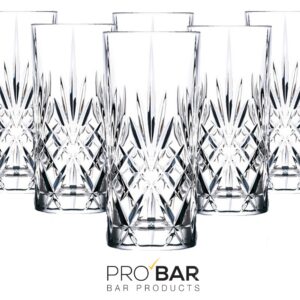Verre tumbler haut Melodia 36 cl taillé diamant, lot de 6
