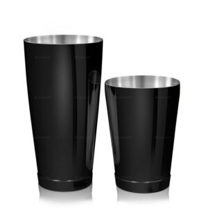 Shaker Boston Kenko Lumian, timbales 28 et 18 oz en inox 1 mm - Noir