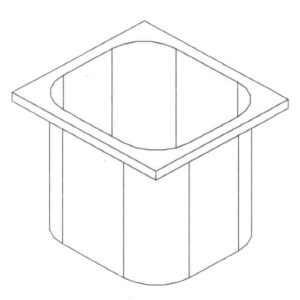 6 bacs à fruits avec couvercle en acier inox pour workstation et comptoir de bar