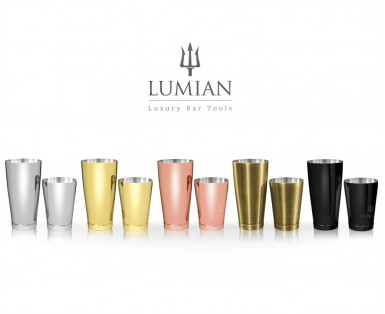 Shaker Boston Kenko Lumian, timbales 28 et 18 oz en inox 1 mm
