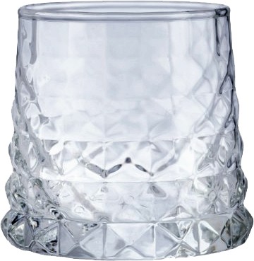 Verre old fashioned Diamond 32 cl taillé diamant, lot de 6 – Image 3