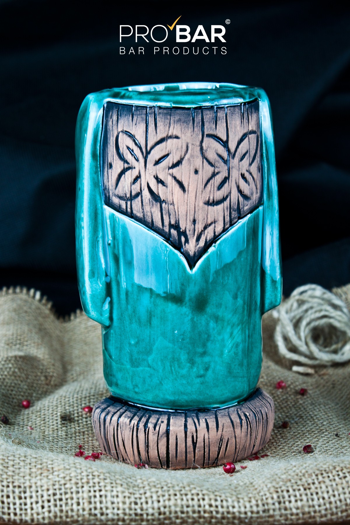 Mug tiki Moai turquoise en céramique, 700 g – Image 3