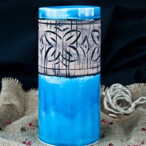 Tiki tumbler bleu 40 cl en céramique, 16 cm
