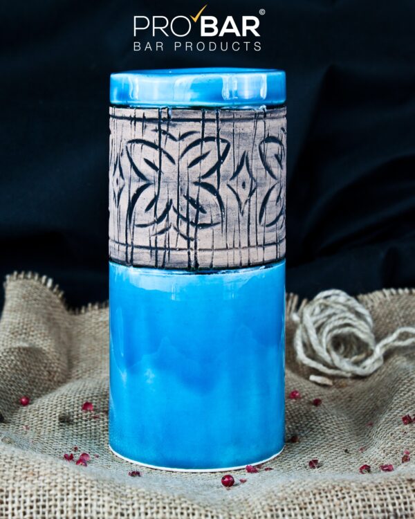 Tiki tumbler bleu 40 cl en céramique, 16 cm