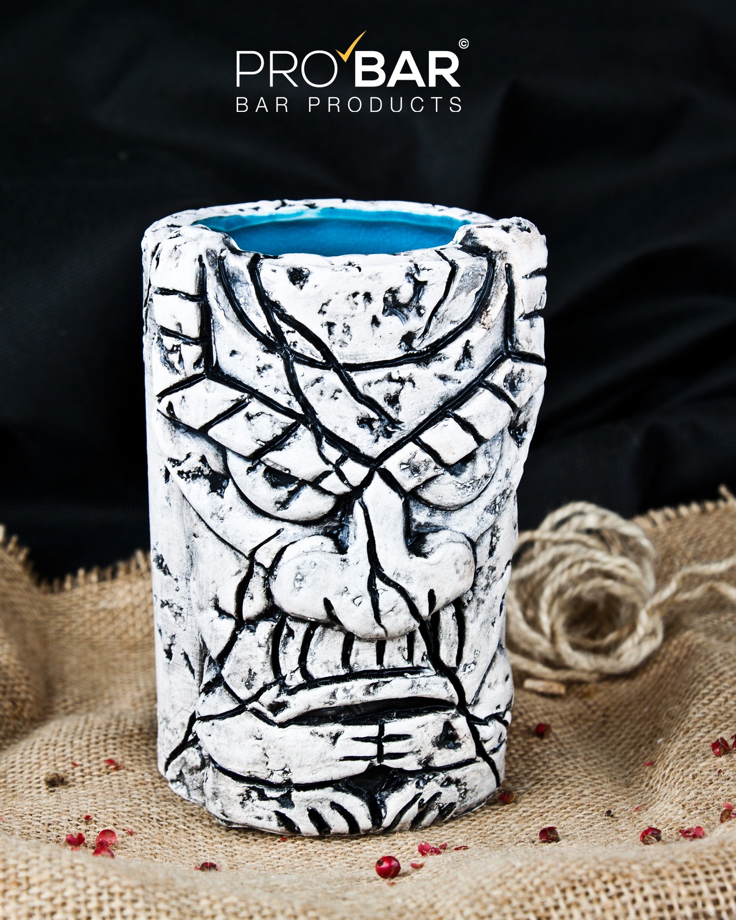 Mug tiki Stone 40 cl en céramique peinte à la main
