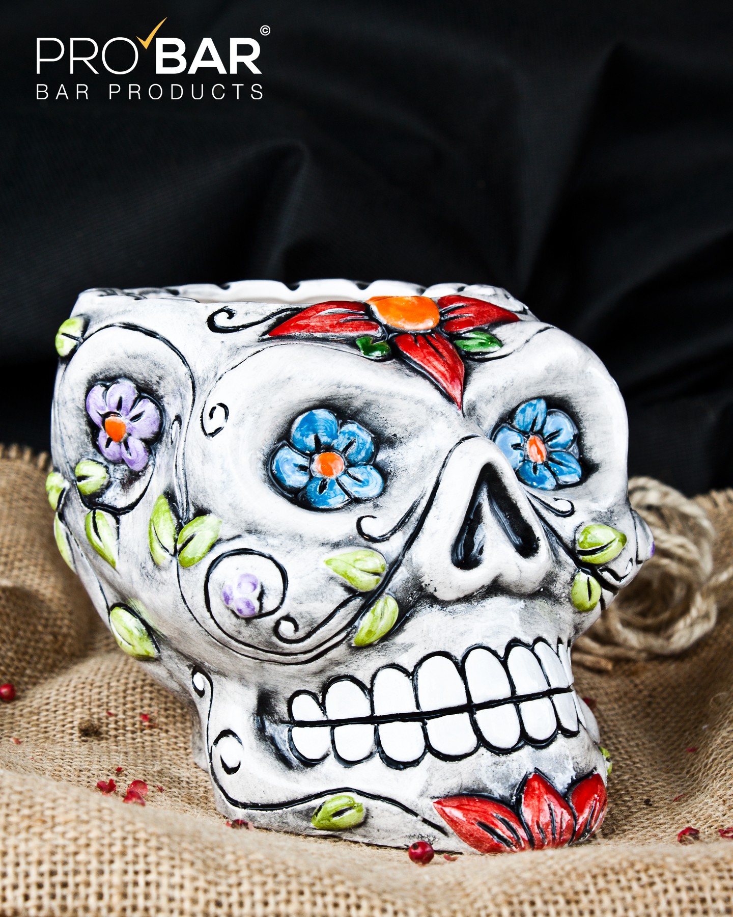 Mug tête de mort mexicaine en céramique, 500 g