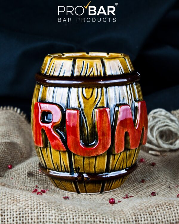 Mug tiki tonneau de rhum en céramique, 300 g