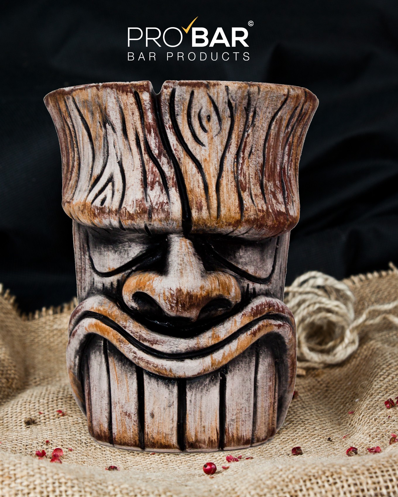Mug tiki Trunk 40 cl, idole sur tronc