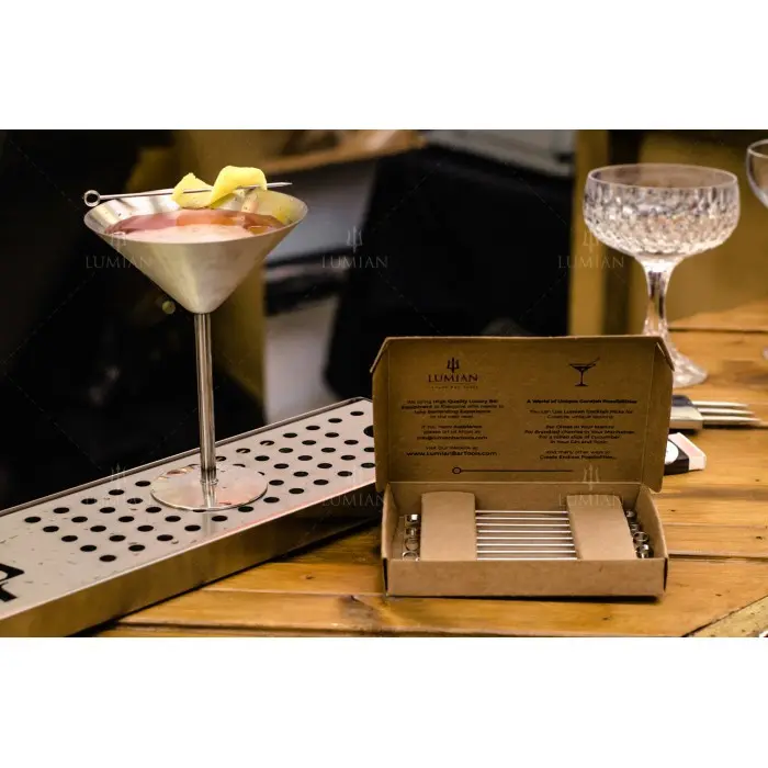 Boîte de 10 piques à cocktail en inox – Image 3