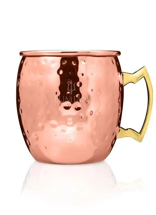 Mug Moscow Mule martelé 50 cl, acier plaqué effet cuivre – Image 2