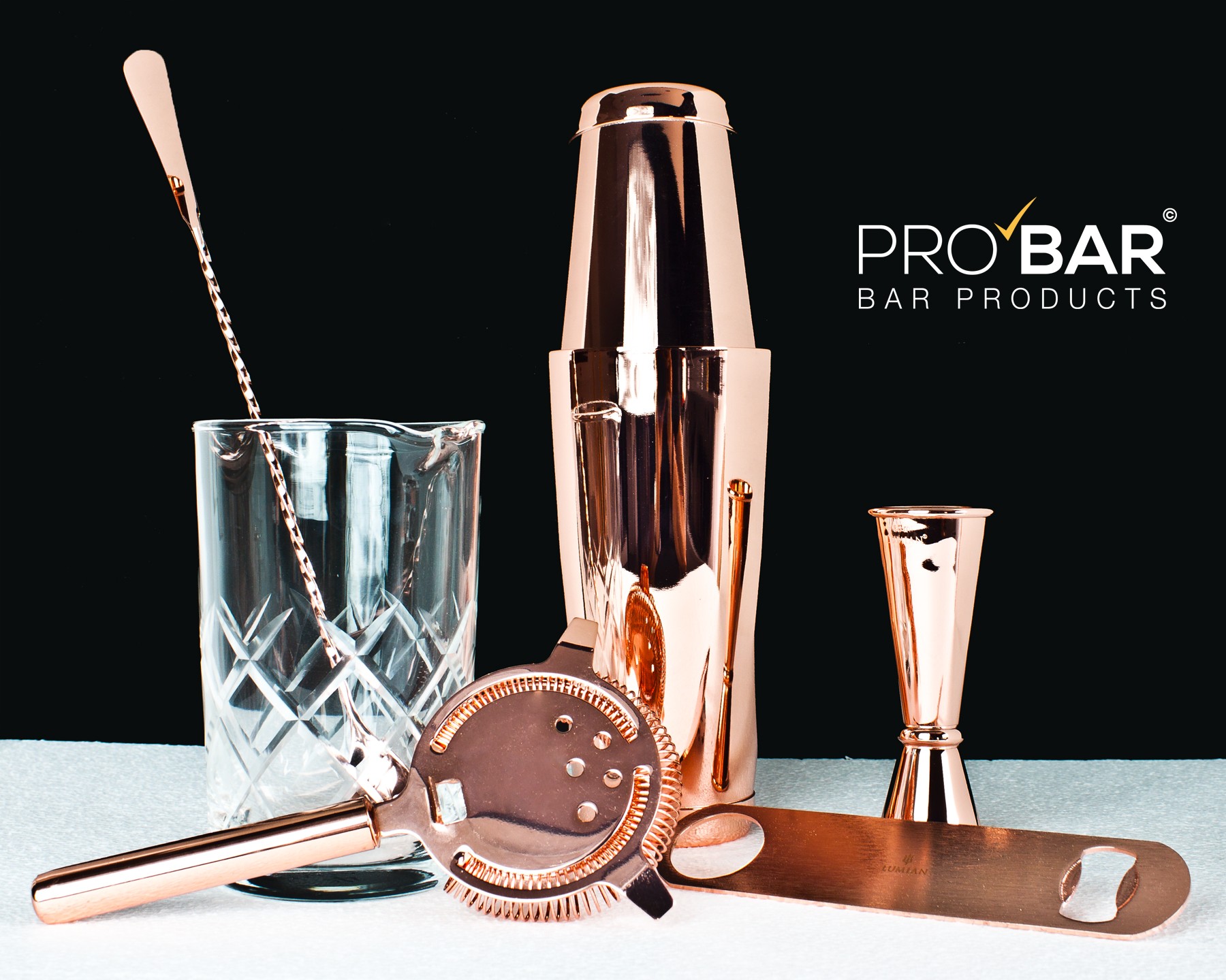Easy kit barman cuivre, 7 outils Lumian